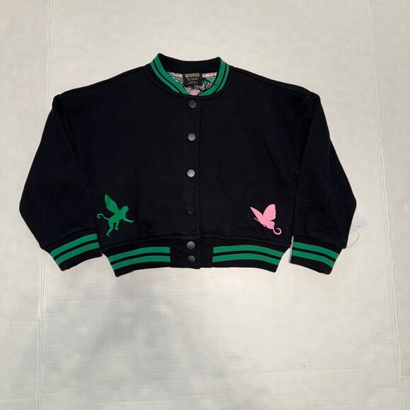 Wicked Themed Girls XS Bomber Jacket School Fall Movie Lightweight Cozy Soft - Picture 1 of 9